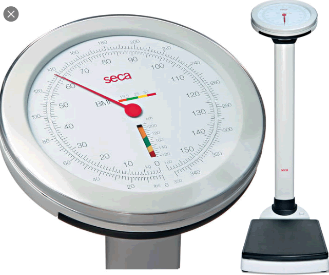 Body weight scale mechanical height and weight scales