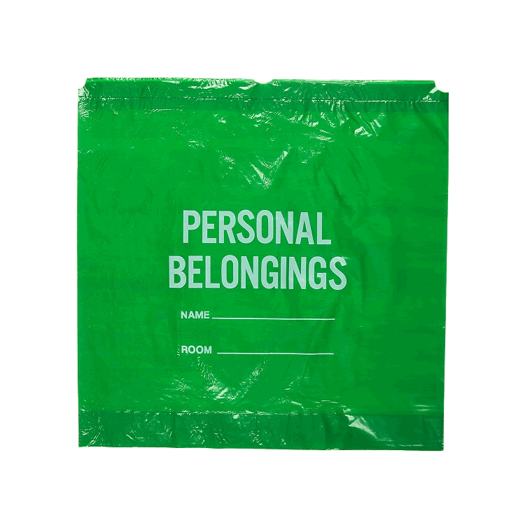 V5053 BAG PATIENT BELONGINGS GREEN 20X20X4IN DRAWSTRING NOVAPLUS ( CS 250 )