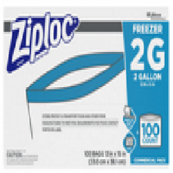 SC Johnson 682254 Commercial Ziploc 2 Gallon Freezer Bags