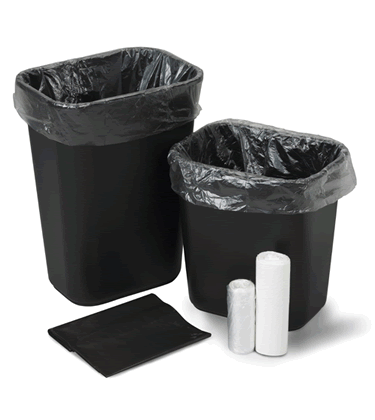 40-45 Gallon Black Trash Bags 40x48 12 Micron 250 Bags