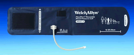 Welch Allyn FlexiPort Blood Pressure Cuff; Size-12 Large Adult, Reusab