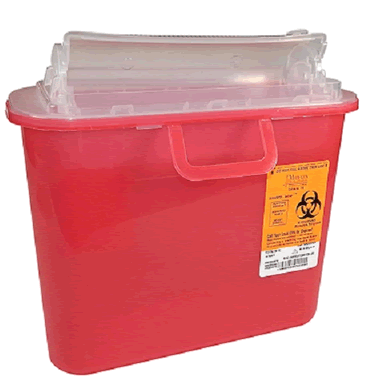 8708T CONTAINER SHARPS 5.4QUART RED TRANSLUCENT STACKABLE ( CS 12 ...